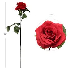 20&#x22; Artificial Red Open Roses - Set of 96, 4&#x22; Blooms, Floral Decor - Ideal for Weddings, Receptions - Timeless Appeal, Floral Home by Artificial Flowers