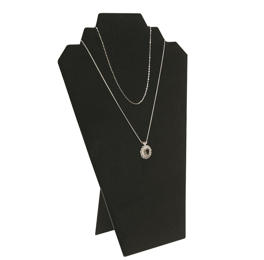 6 Black Velvet Necklace Easel Jewelry Displays 12.5&#x22;