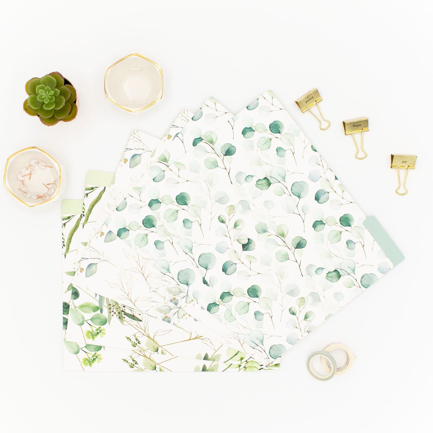 bloom daily planners File Folder Set, Eucalyptus