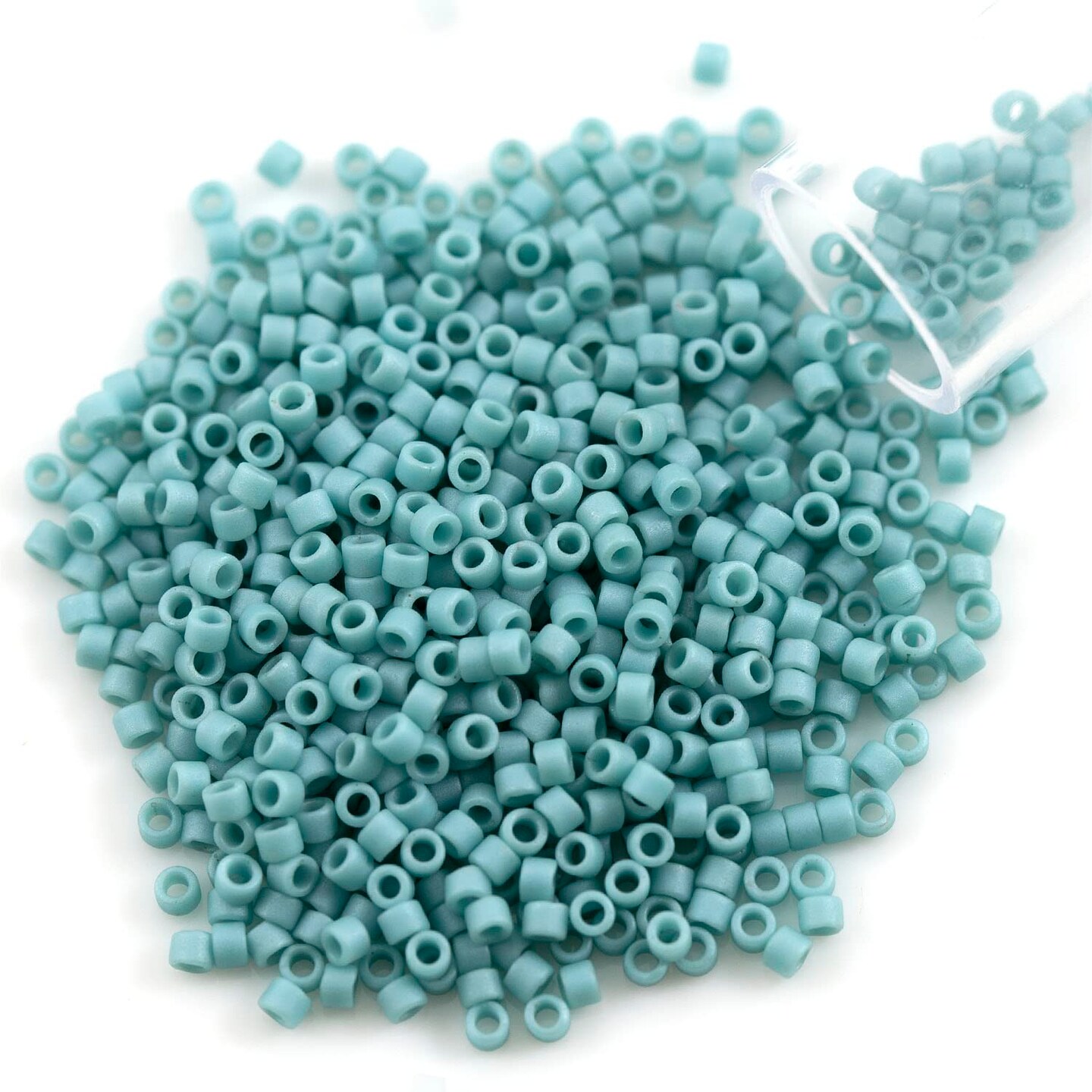 Miyuki Delica Seed Bead 11/0 Matte Opaque Glazed Luster Light Turquoise