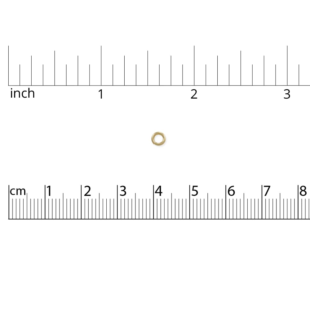 Open Jump Ring 4mm 14 Karat Solid Yellow Gold