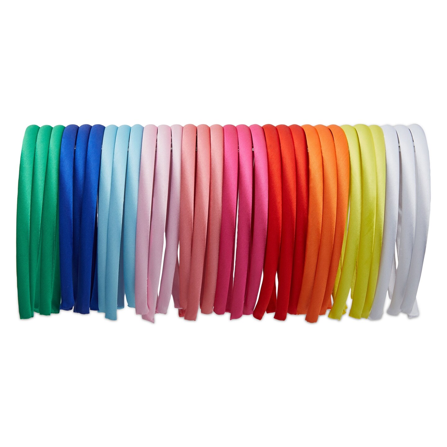 Bulk Satin Headbands, Hair Accessories for Women, Teens, Girls (10 Colors,  60 Pack)