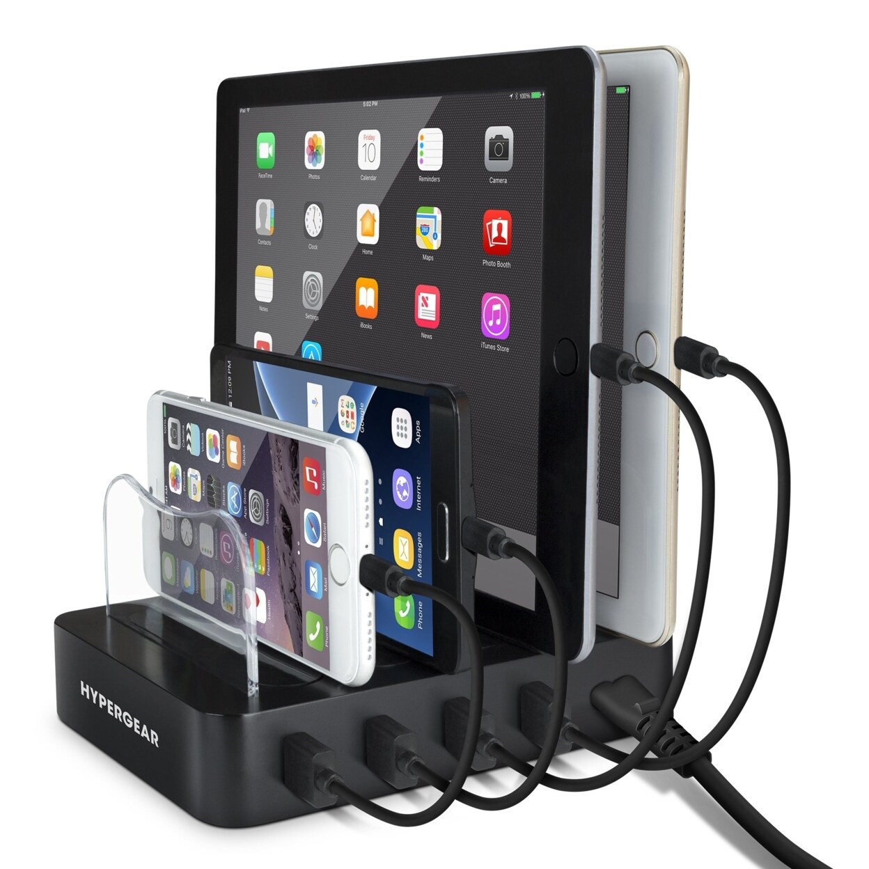 HyperGear   Desktop Quad Charger 4 USB 4.4A  Black (14207-HYP)