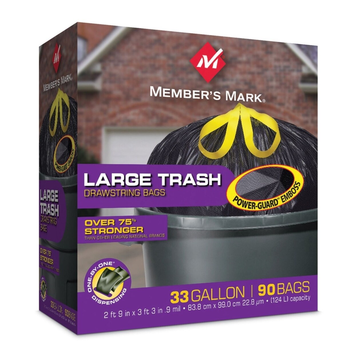 Trash Liners - 33 Gallon, Purple