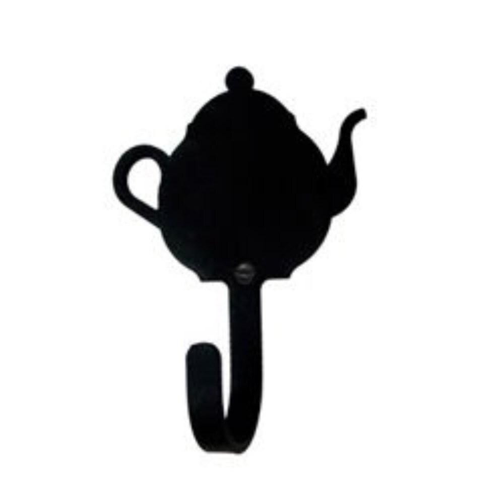 Village Wrought Iron 3 Inch Teapot Wall Hook Extra Small