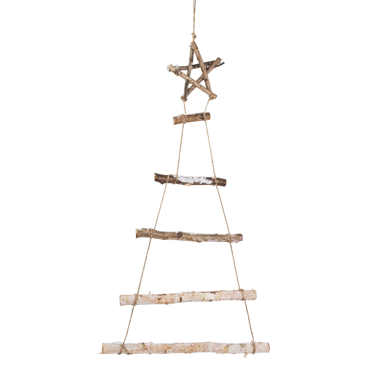 Northlight 34&#x22; Natural Twig Tree with Star Wall Hanging Christmas Decoration