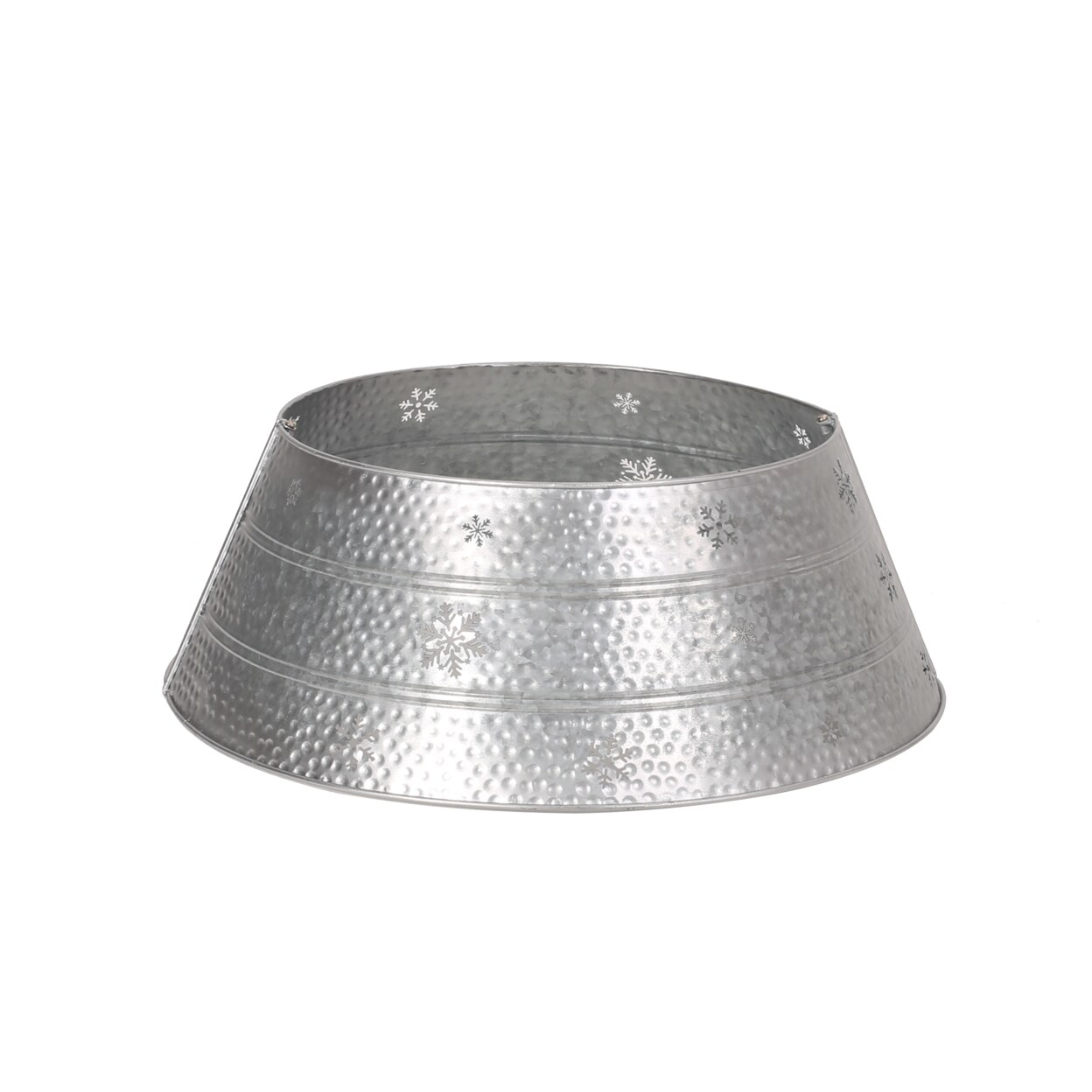 GDF Studio Clough Metal Christmas Tree Collar, Silver