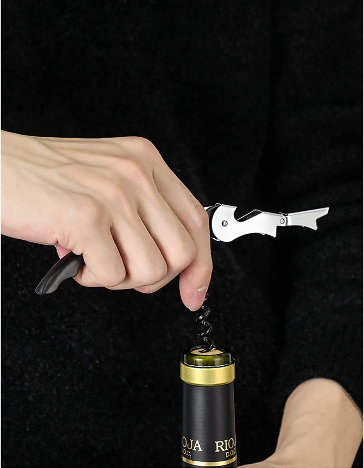 Kitcheniva 4 Set Stainless Wine Corkscrew Beer Bottle Opener