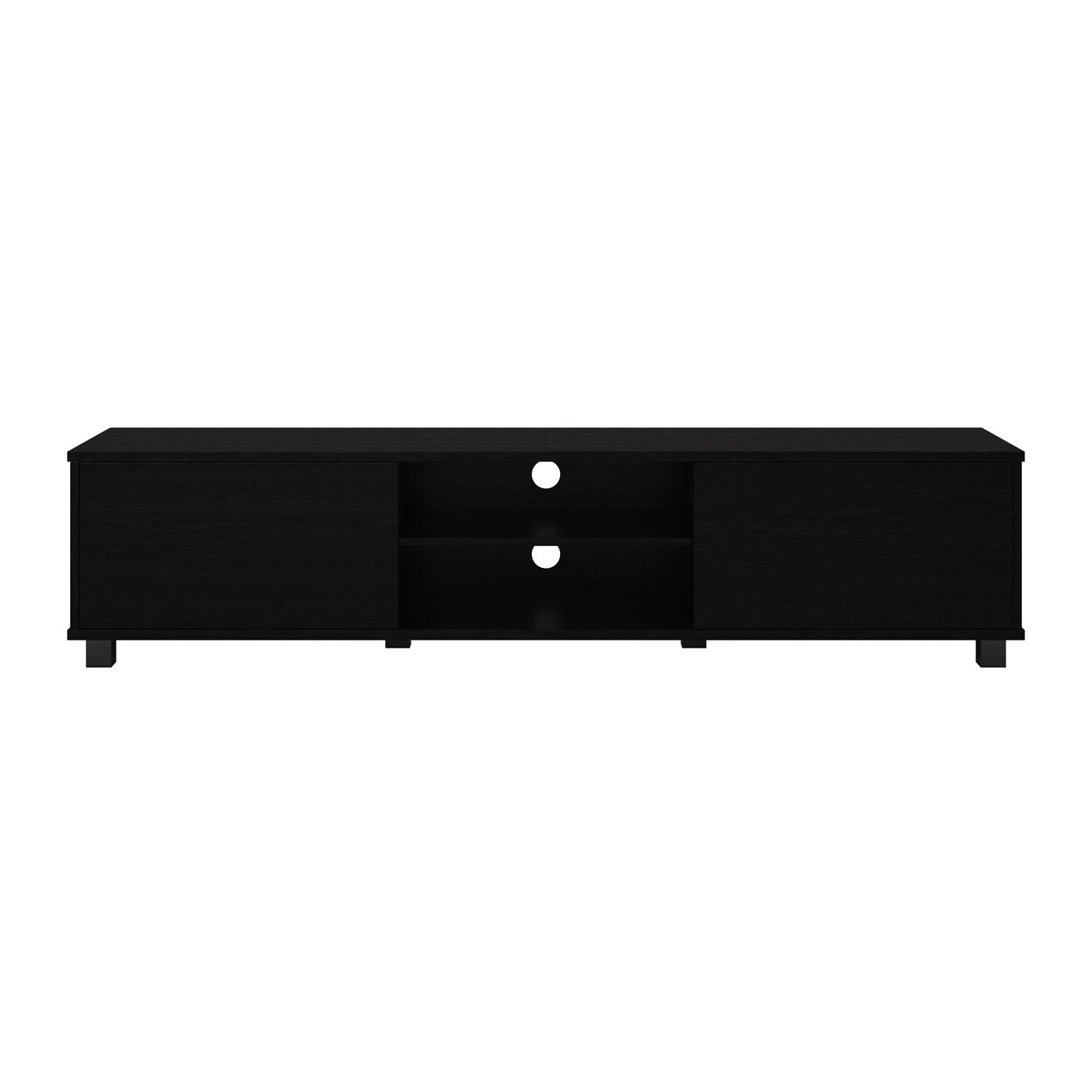 Corliving Hollywood Wood Grain Tv Stand With Doors For Tvs Up To 85"