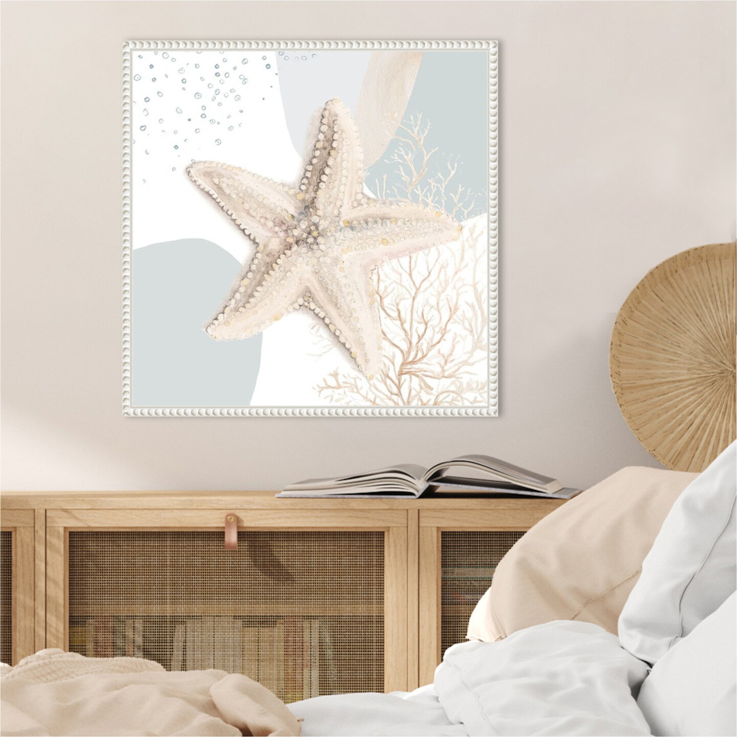 Ocean Oasis Bubbles Starfish by Patricia Pinto Framed Canvas Wall Art
