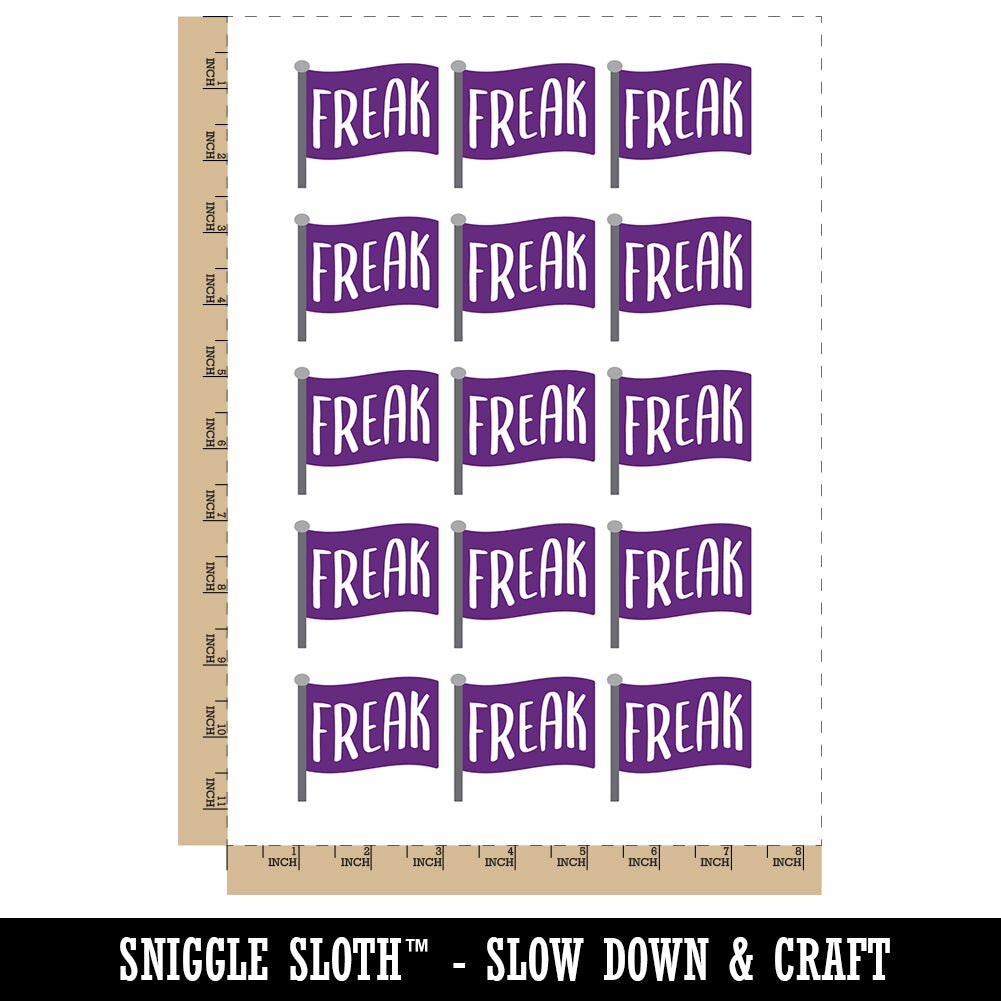 Freak Flag Funny Temporary Tattoo Water Resistant Fake Body Art Set Collection (1 Sheet)