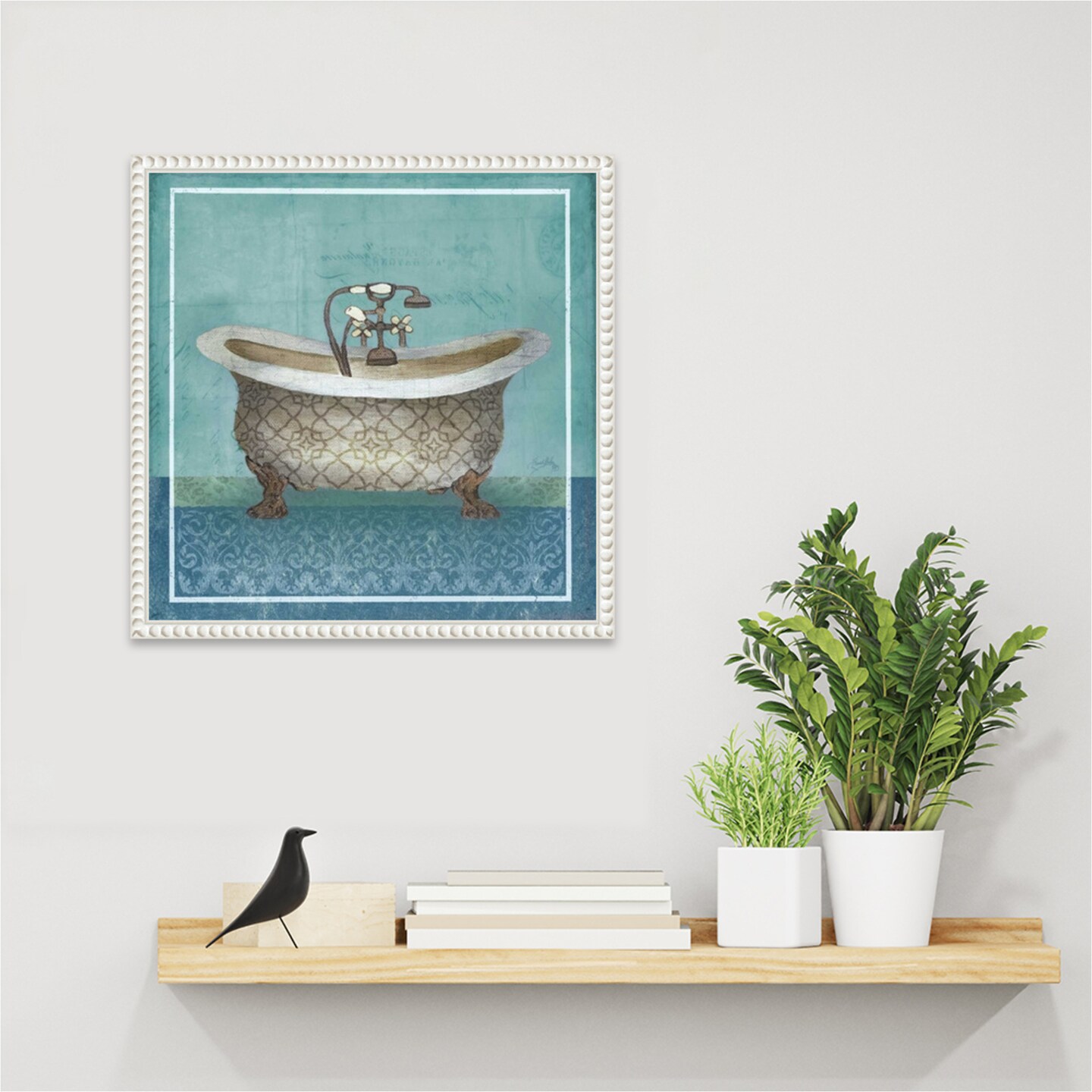Regal Blue Tub II by Elizabeth Medley Framed Canvas Wall Art