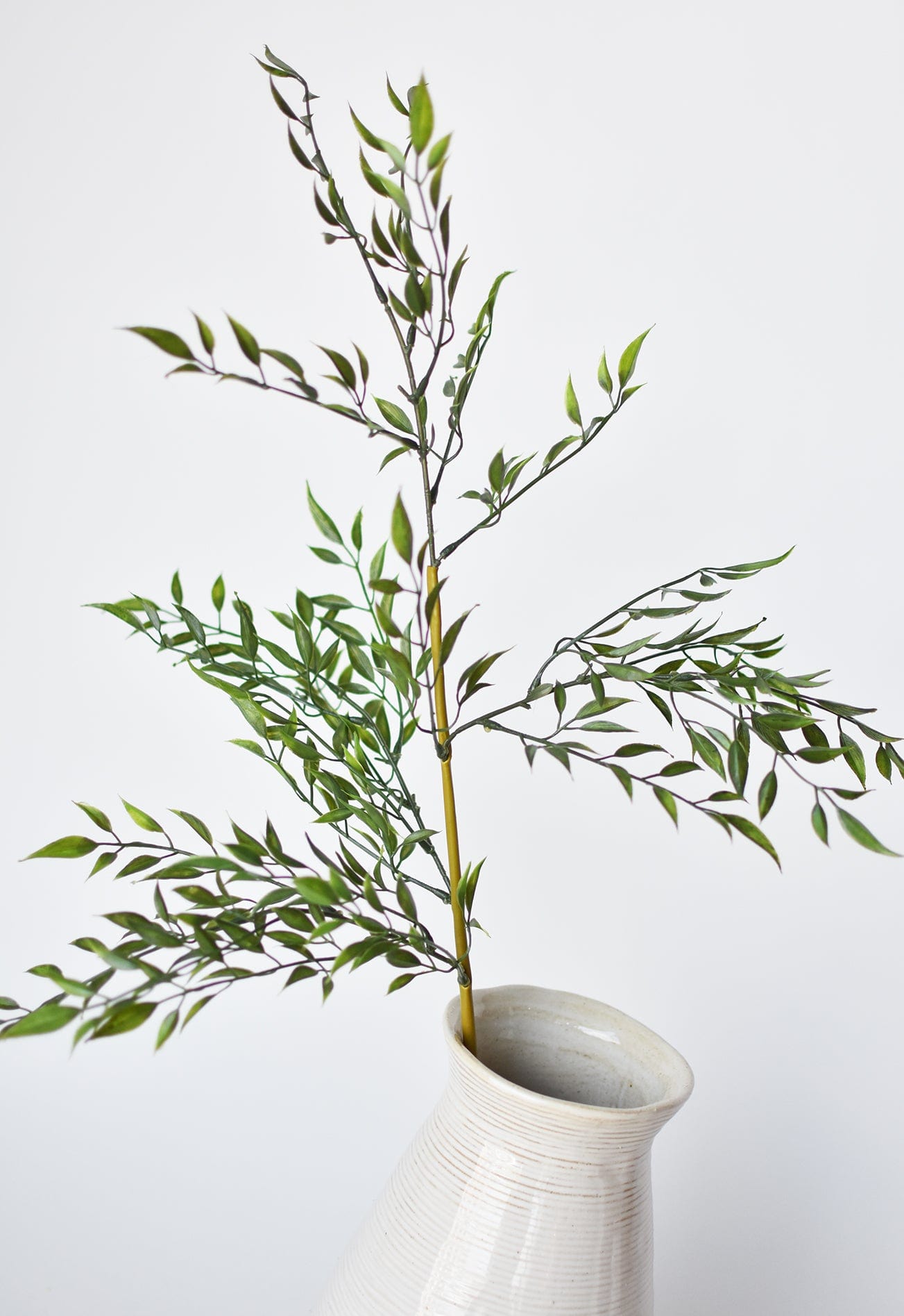 27&#x22; Faux Mini Bamboo Leaf Stem