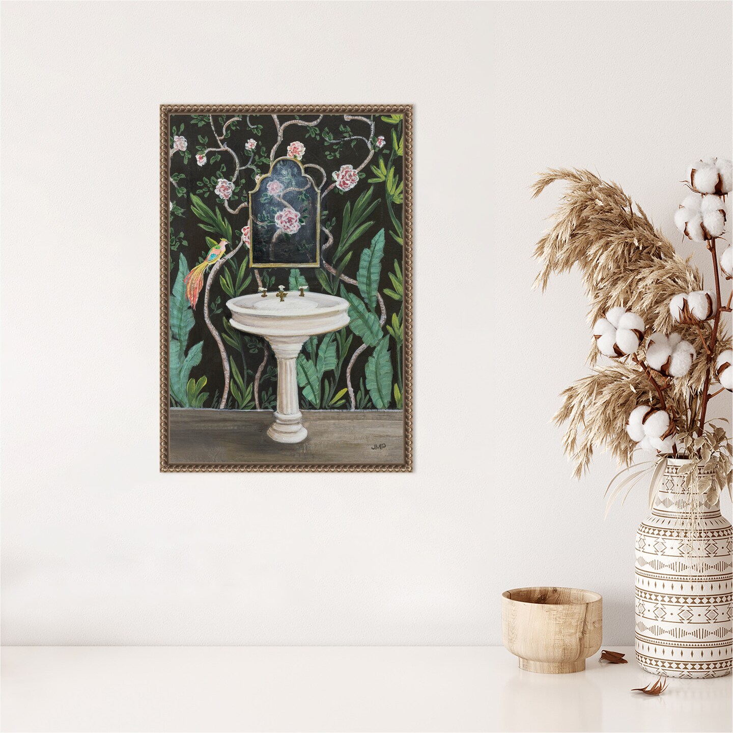 Botanical Bath I by Julia Purinton Framed Canvas Wall Art