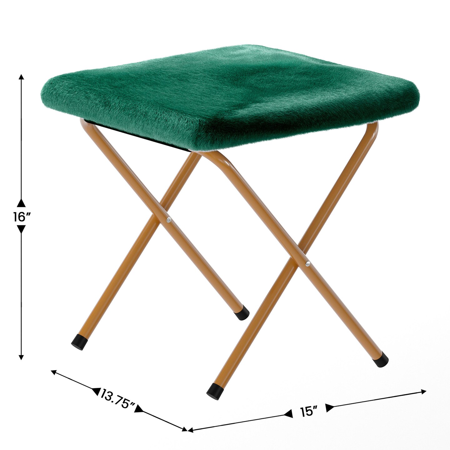 Emma and Oliver Ersa Oversize Folding Saucer Moon Chair and Ottoman for Dorm and Bedroom with Steel Frames