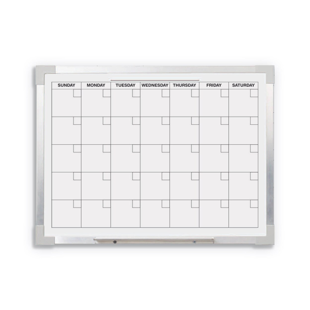 Flipside Products 18 X 24 Aluminum Framed Calendar Magnetic White Dry Erase Board