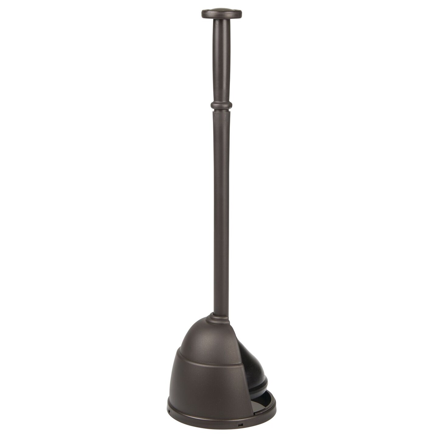 mDesign Toilet Bowl Plunger Set with Drip Tray, Compact Storage