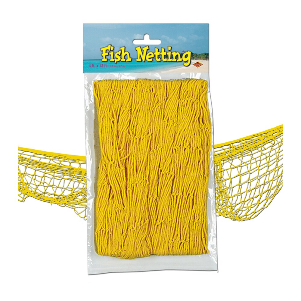 Beistle Fish Netting 4 X 12 Yellow - 12 Pack (1 Per Package)