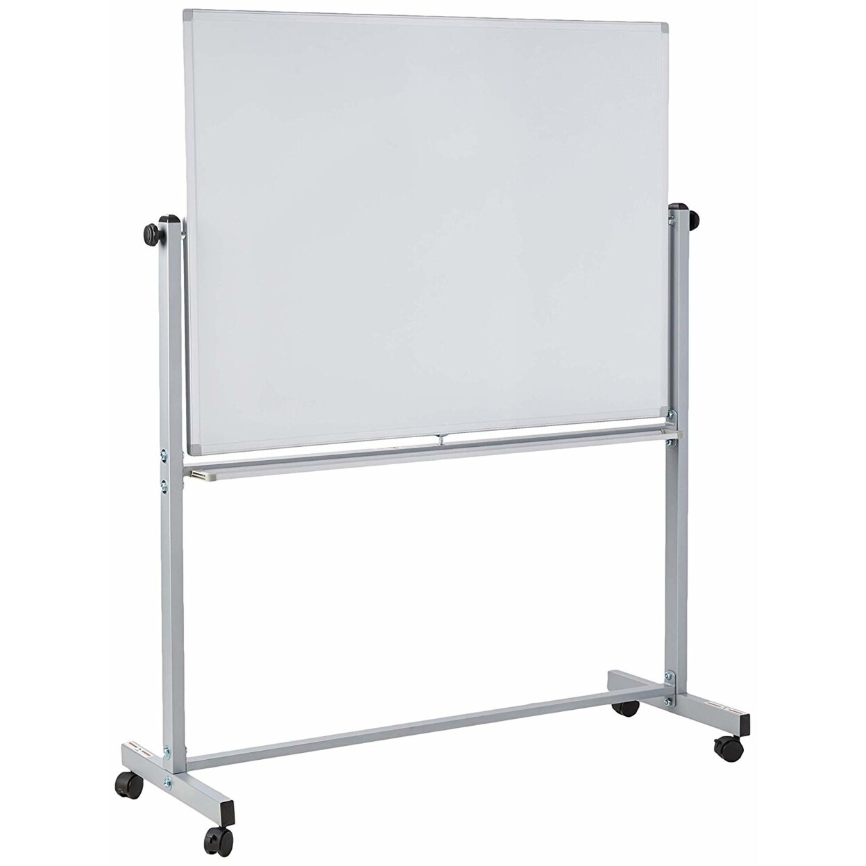 Offex Mobile Magnetic Large Whiteboard on Wheels, Free Standing Double-Sided Dry Erase White Board - 48"W x 36"H