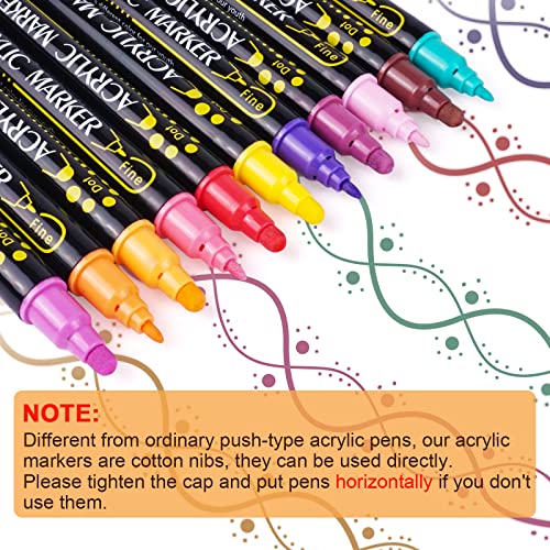 PENGUIN ART SUPPLIES 28 Colors Dual Tip Paint Pens - 5mm & 3mm