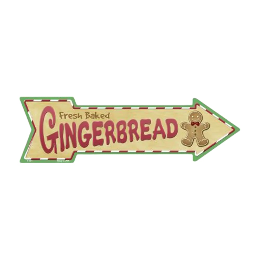 Smart Blonde Home Decorative Gingerbread Novelty Metal Arrow Sign A-161