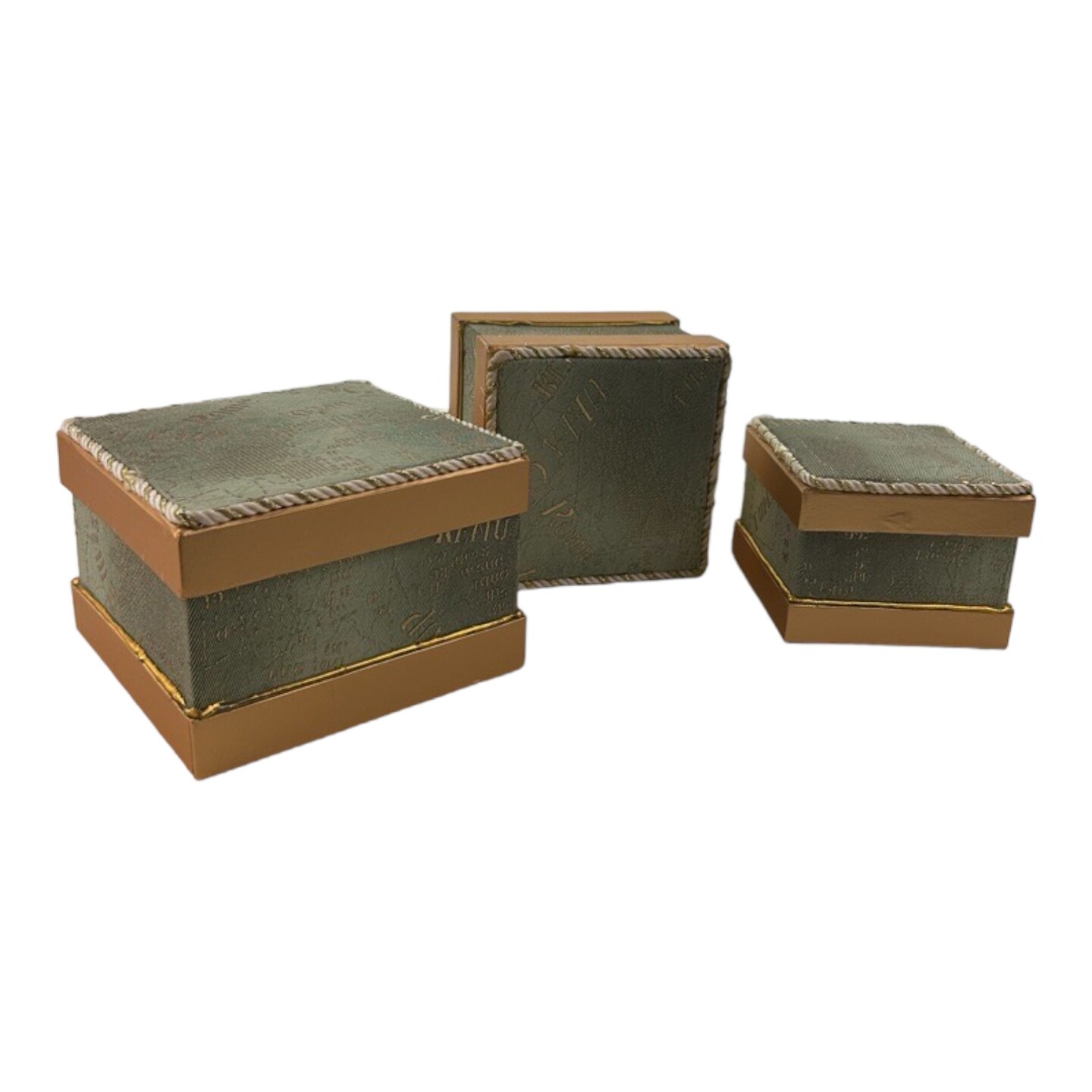 Cosmopolitan Square Box - Green / 3 pc. Set
