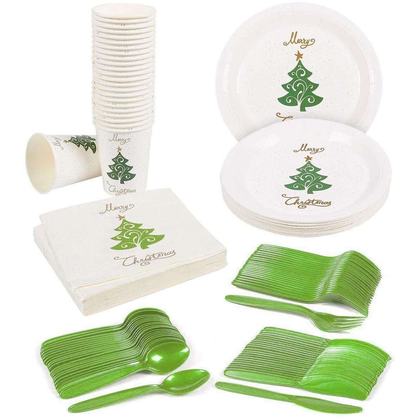 Merry Christmas Disposable Tableware Christmas Decorations For