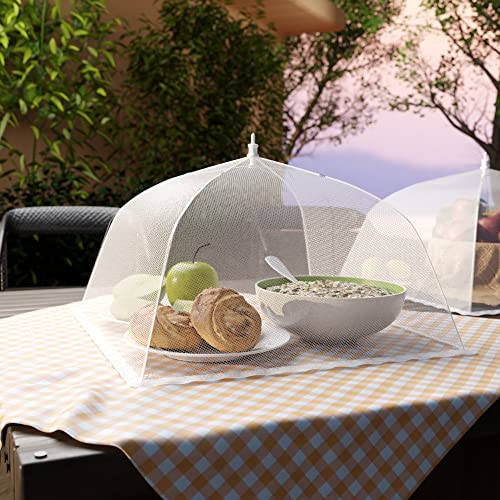 Simply Genius (6 pack) Large and Tall 17x17 Pop-Up Mesh Food Covers Tent  Umbrella for Outdoors, Screen Tents, Parties Picnics, BBQs, Reusable and  Collapsible Food Tents