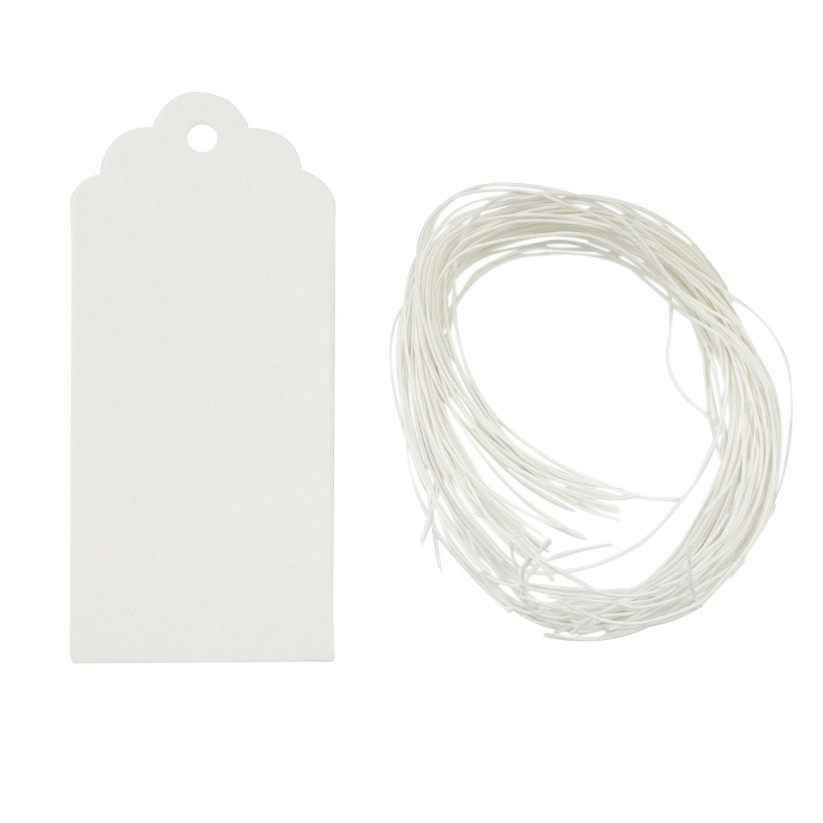 Wrapables 50 Gift Tags/Kraft Hang Tags with Free Cut Strings for Gifts, Crafts & Price Tags