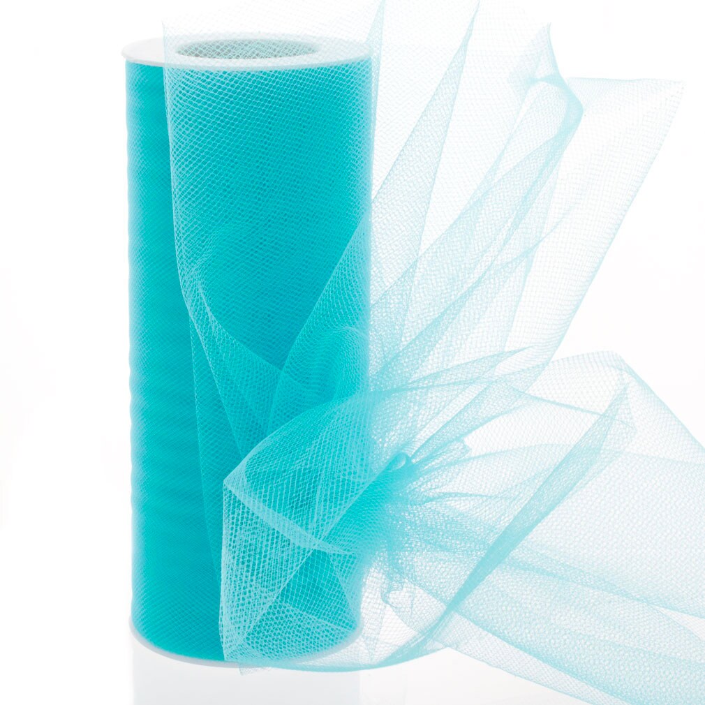 6&#x22; Premium Tulle Turquoise 25 Yard