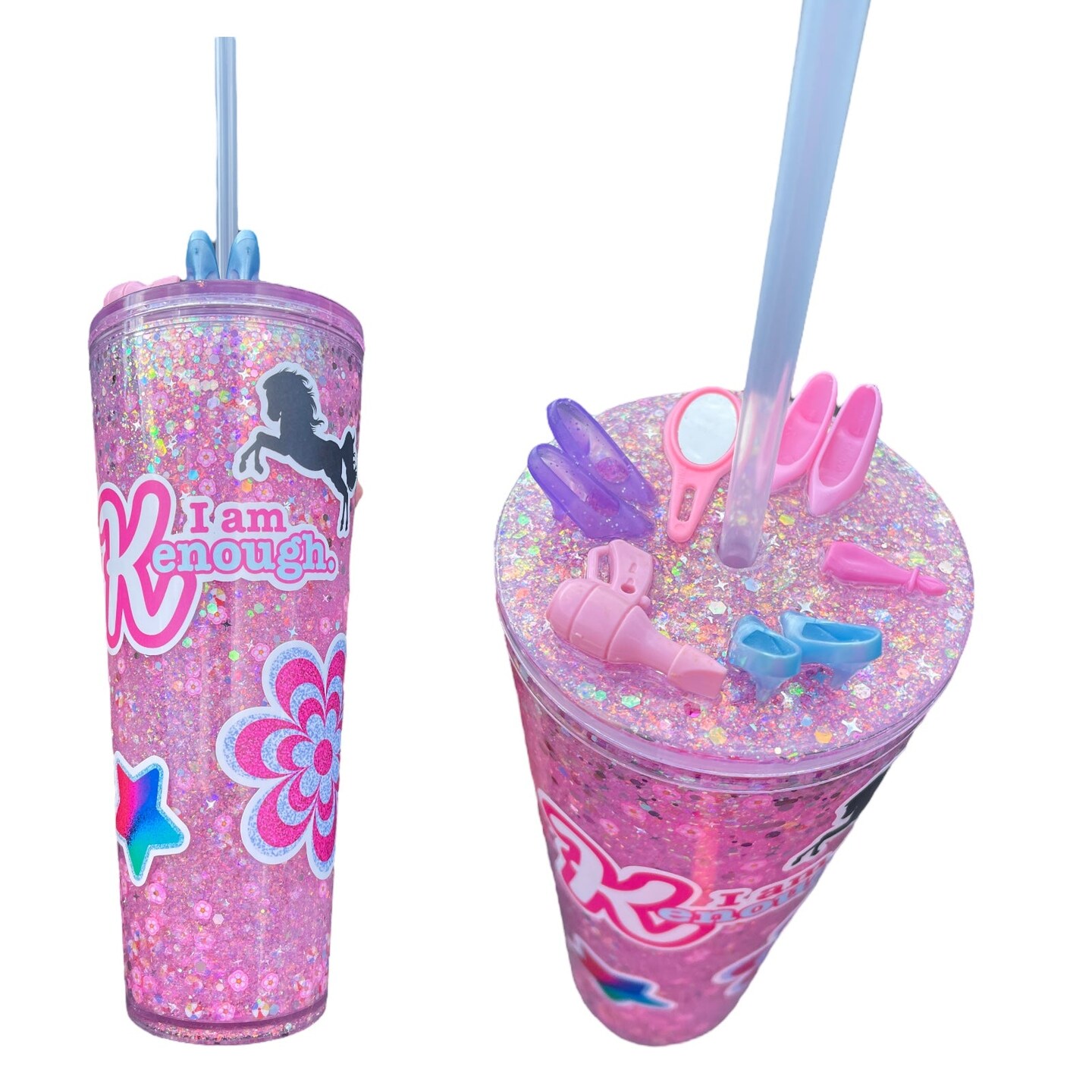 I Am Kenough Barbie-inspired Snow Globe Tumbler Starter Kit 24 oz