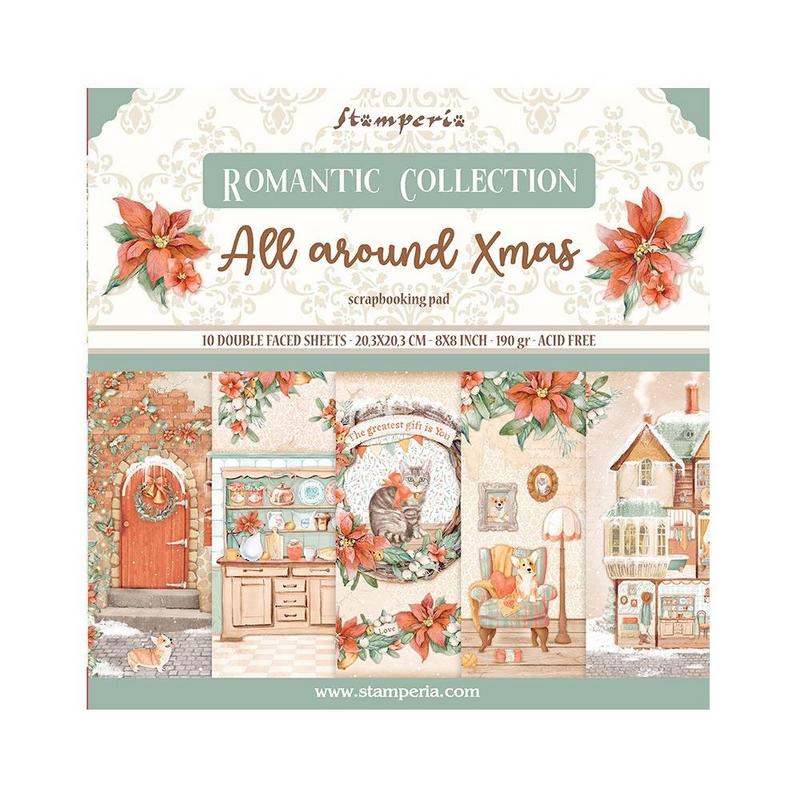 All Around Christmas 8x8 Paper Pad - Stamperia