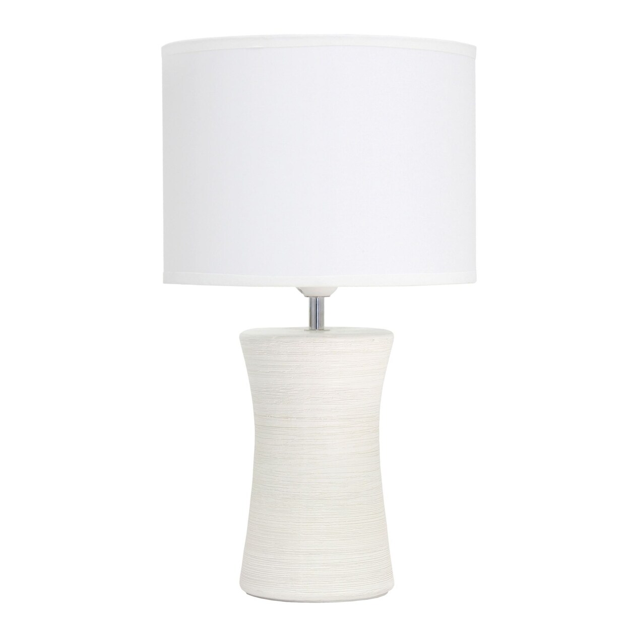 Simple Designs Ceramic Hourglass Table Lamp Off White Michaels