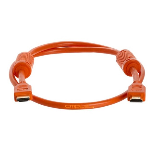 Cmple   - 28AWG High Speed HDMI Cable with Ferrite Cores - Orange - 3FT
