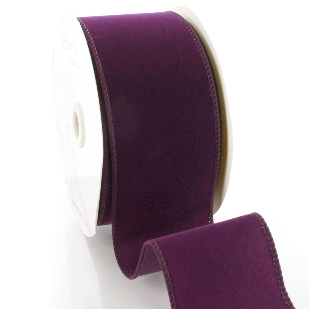 2.5 Lush Velvet Metallic Edge Ribbon: Purple (10 Yards)