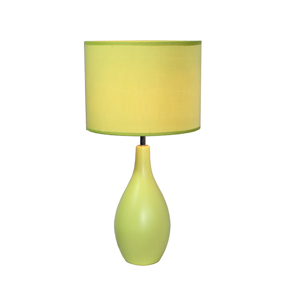 Simple Designs   Oval Bowling Pin Base Ceramic Table Lamp