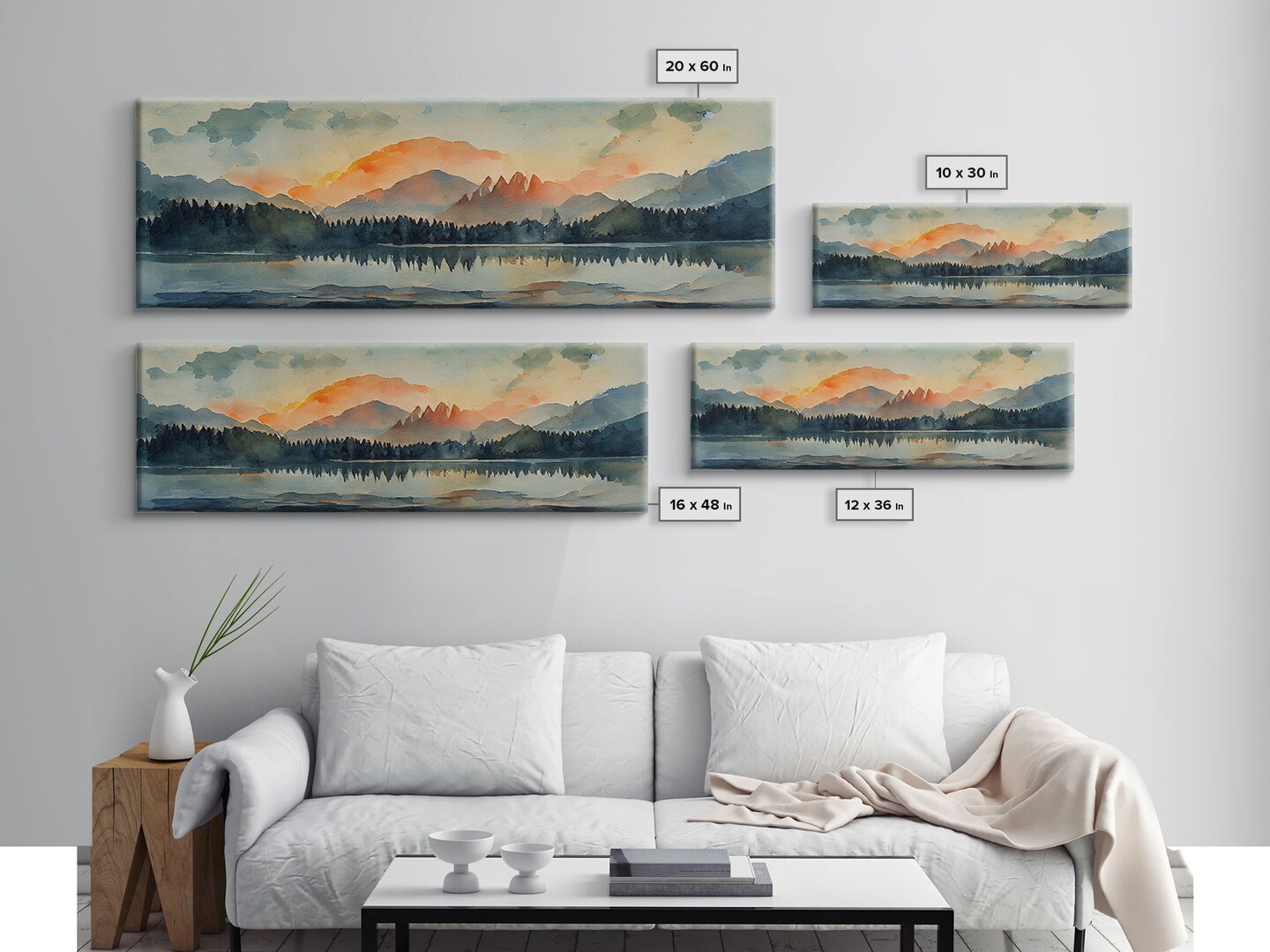 Settling In - Set of 3 - Art Prints or Canvases  Forest painting,  Stretched canvas prints, Canvas set