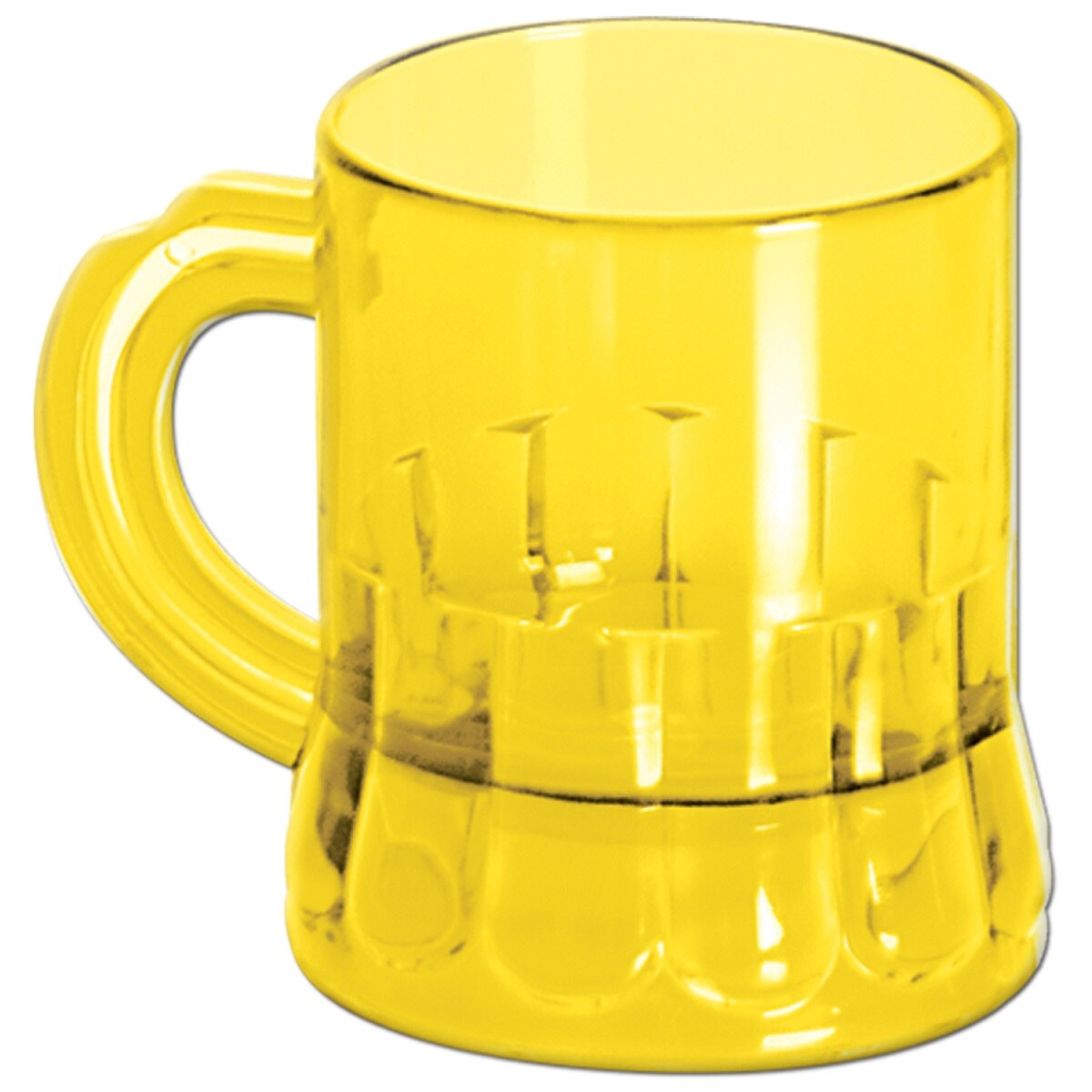Party Central Club Pack of 24 Yellow Plastic Oktoberfest Mug Shot Decors 3 Oz