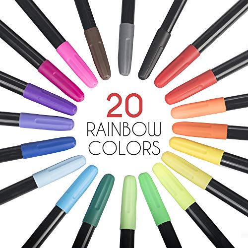  Zenacolor 20 Fabric Markers with Dual Tip - Unique Colors for Fabric  Markers for Clothes - Fine Point Tips and Chisel Point Fabric Paint Markers  for Multiple Effects : Arts, Crafts & Sewing