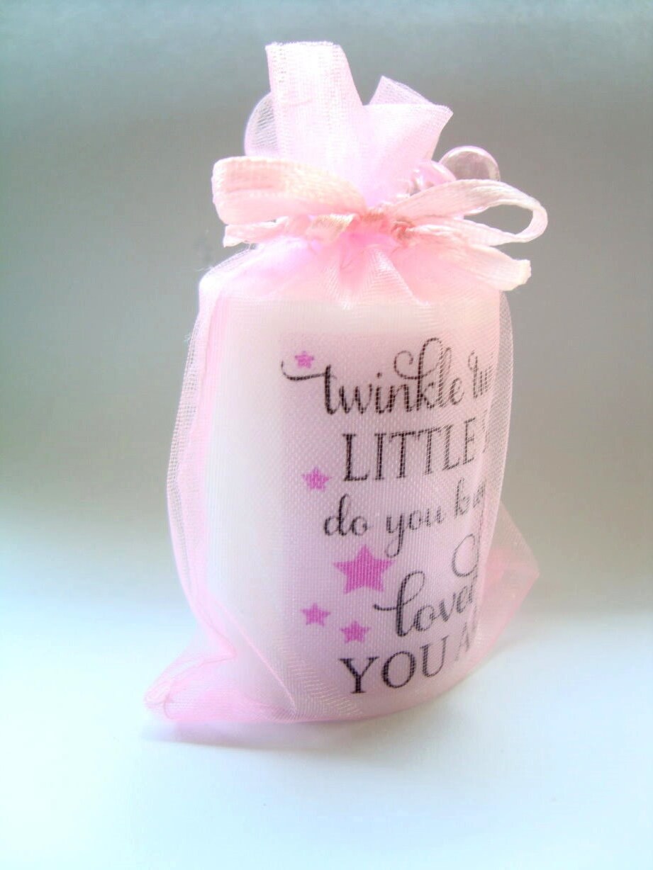 10 Twinkle Twinkle Little Star Baby Shower Favors, Candles, Baby Shower Favors, Customized, Journaling Supplies, Baby Girl