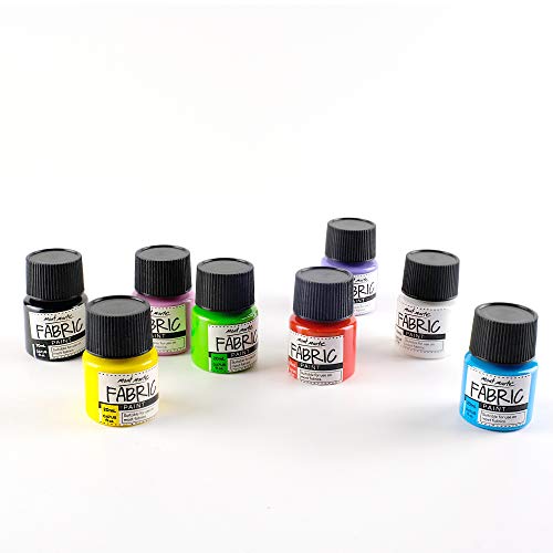 Permanent Fabric Paint Set - 8 x 20ml Vivid Colors, Suitable for Textile, Fabric, T-Shirts, Canvas, Wood, Ceramic, and Glass