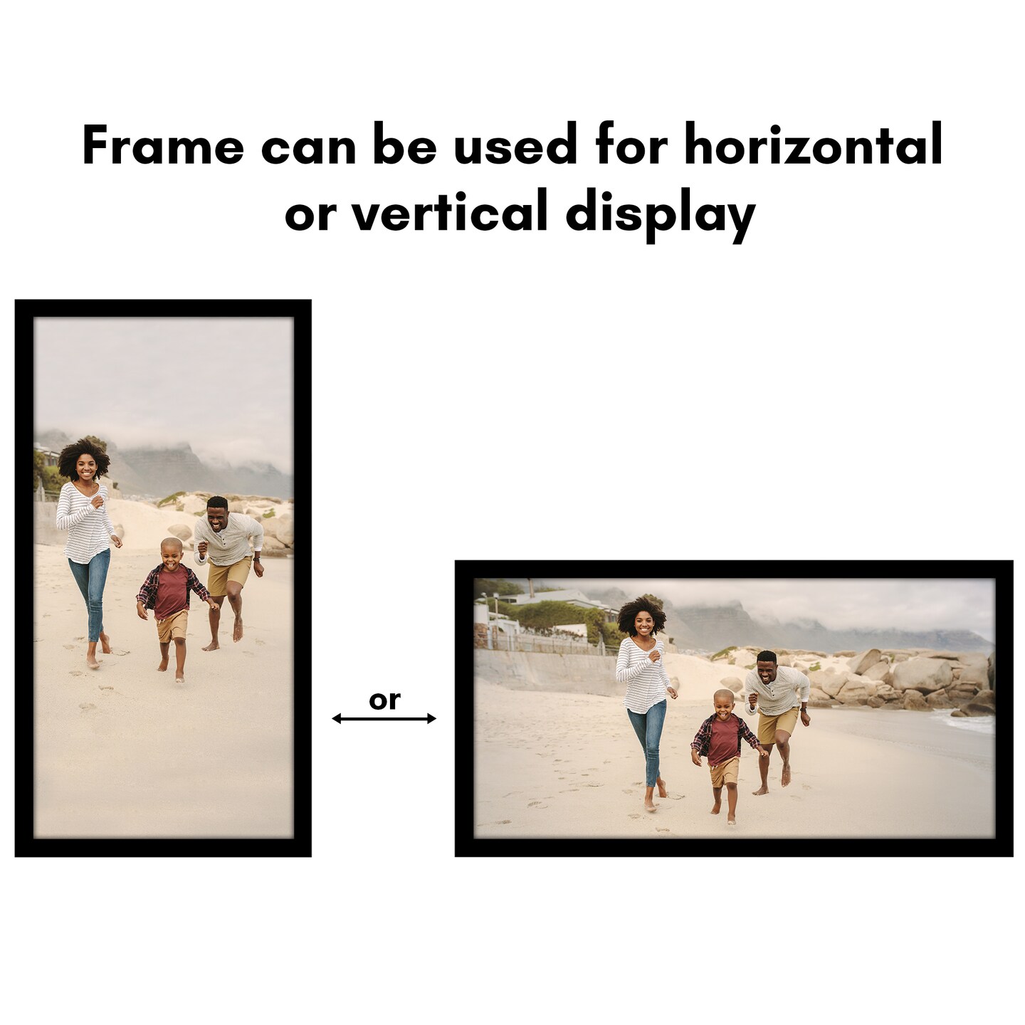 Americanflat Gallery Poster Frame - Wooden Picture Frame for Wall Art - Plexiglass Cover - Hanging Hardware for Horizontal or Vertical Display
