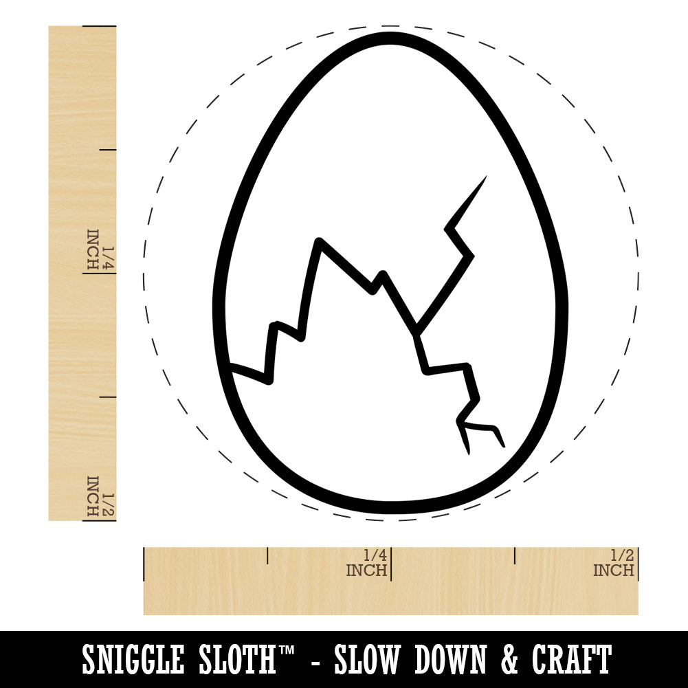 Cracked Broken Egg Chicken Egg Rubber Stamp