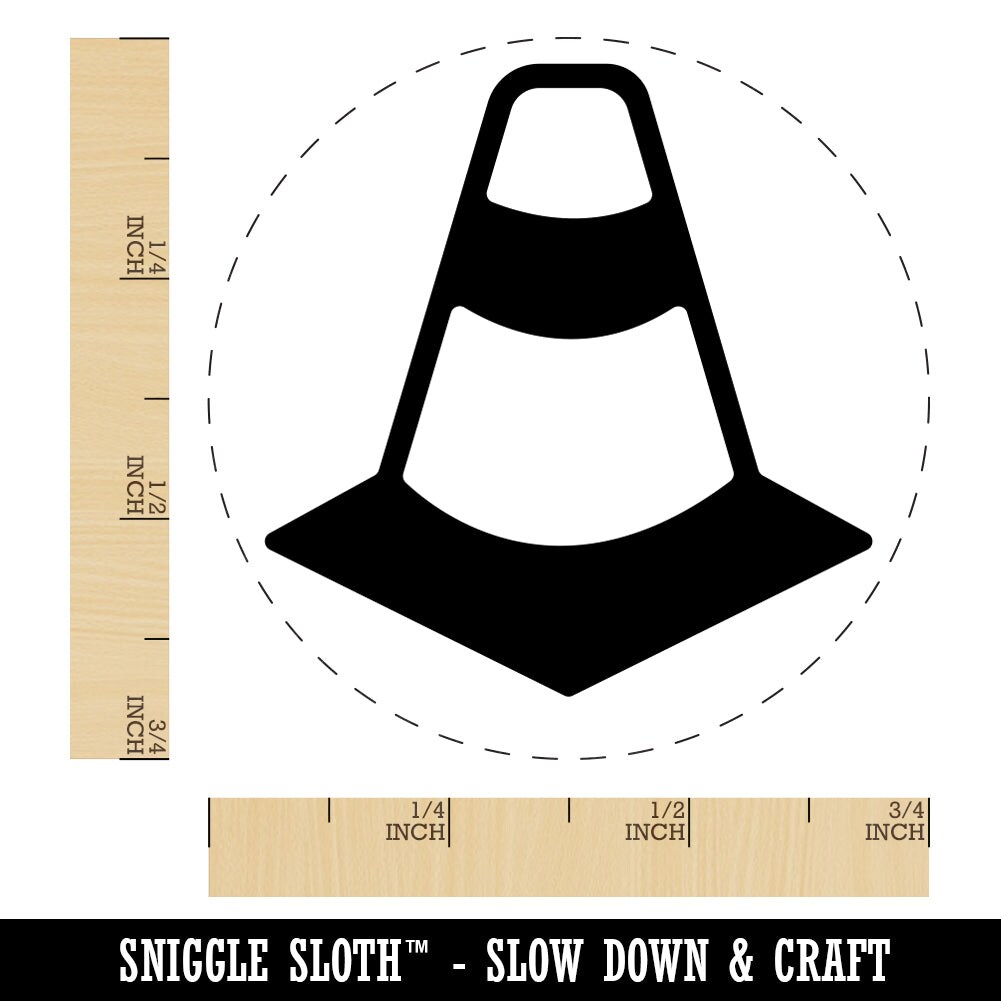 Traffic Cone Rubber Stamp for Stamping Crafting Planners