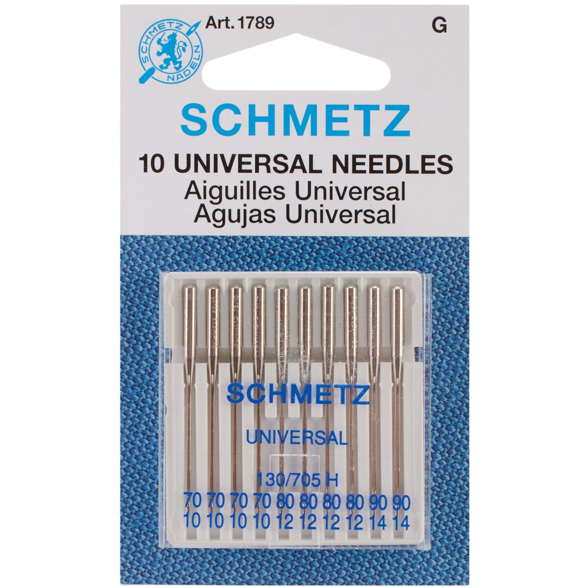 Schmetz Universal Machine Needles-Sizes 10/70 (4), 12/80 (4) & 14/90 (2)