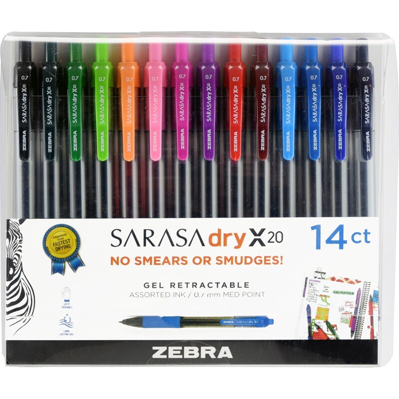 Sarasa&#xAE; Gel Retractable Gel Pens, Assorted 14-Pack