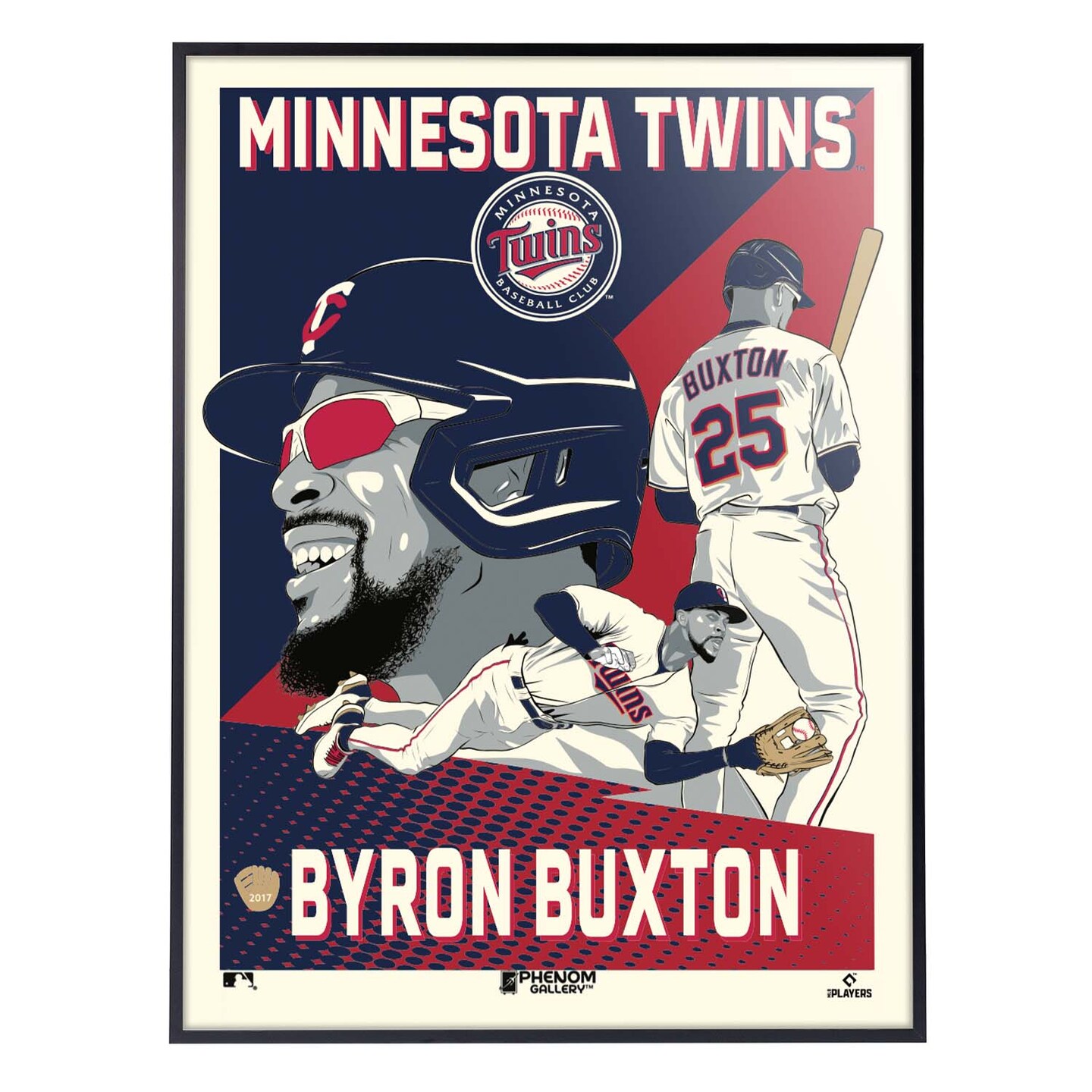 Phenom Gallery Minnesota Twins Byron Buxton 18&#x22; x 24&#x22; Serigraph