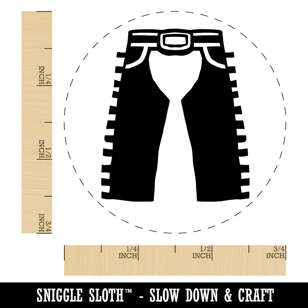 Cowboy Rodeo Pants Chaps Chaparreras Rubber Stamp for Stamping Crafting Planners