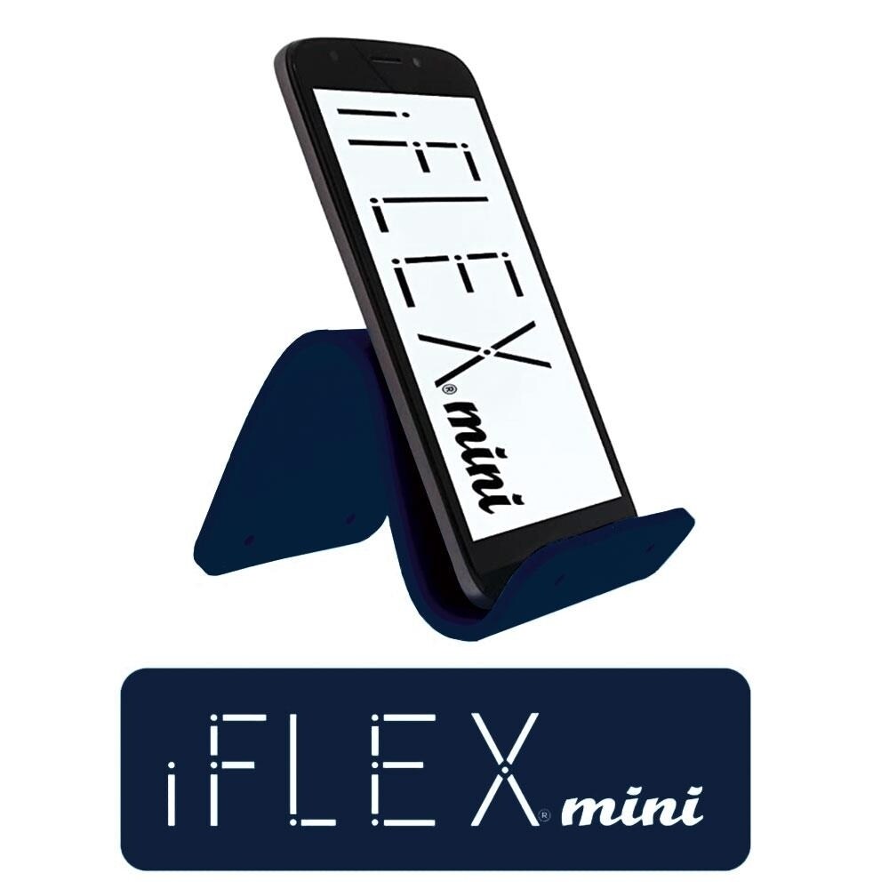 Iflex Mini Silicone Cell Phone Holder Dark Blue Flexible Non-Slip Stand