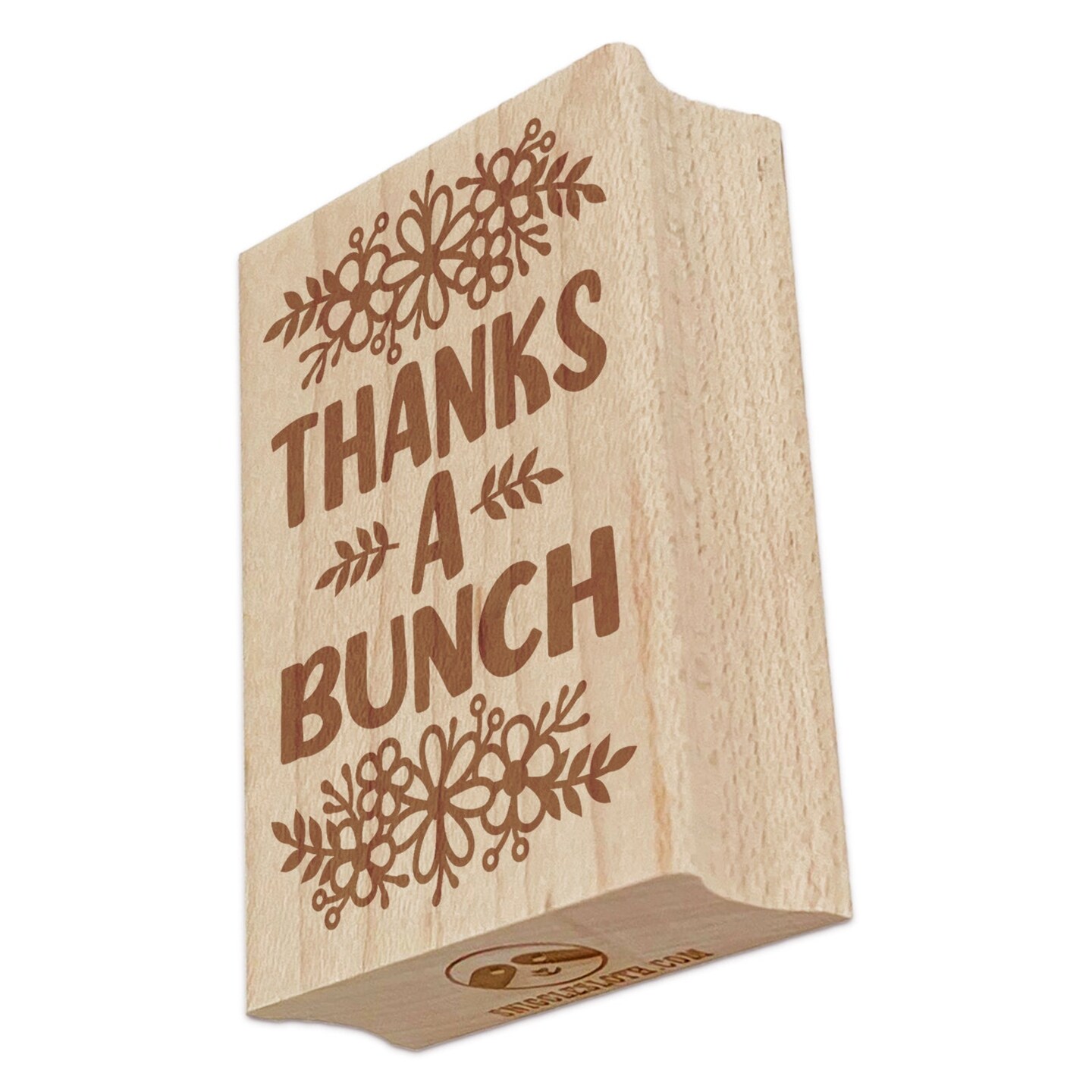 Floral Arrangement Thanks a Bunch Thank You Rectangle Rubber Stamp for ...